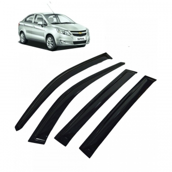 Car Window Door Visor For Chevrolet Sail Sedan Set Of 4 Black